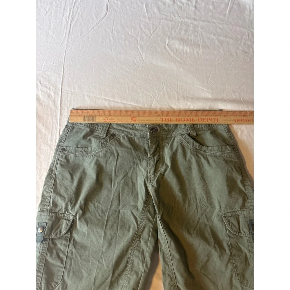 Kuhl Cargo Shorts Womens 8 Green Good Hiking‎ Outdoor Utility Sage Olive